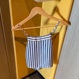 Greylin Navy and White Striped Top Size Small